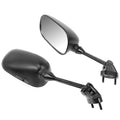 Black aftermarket rear view mirror for Kawasaki Ninja ZX-6R 2007-2008, MC Motoparts brand, mounted on motorcycle handlebar