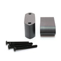 Black Delrin mirror extender and riser for Kawasaki ZX-6R ZX636 2013-2018 motorcycle, enhances mirror height and visibility.