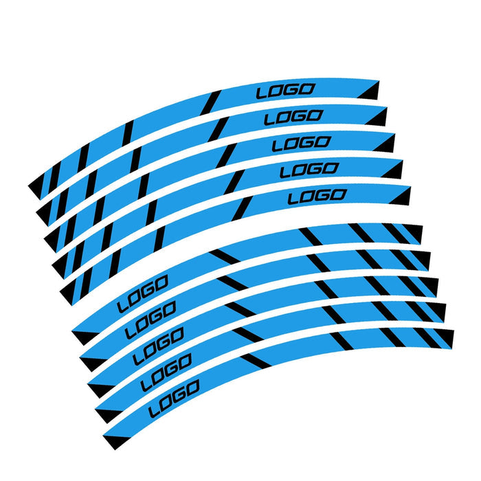 Suzuki GSX-R600 wheel rim edge sticker with StickerBao logo, black and white decal for motorcycle wheel decoration.