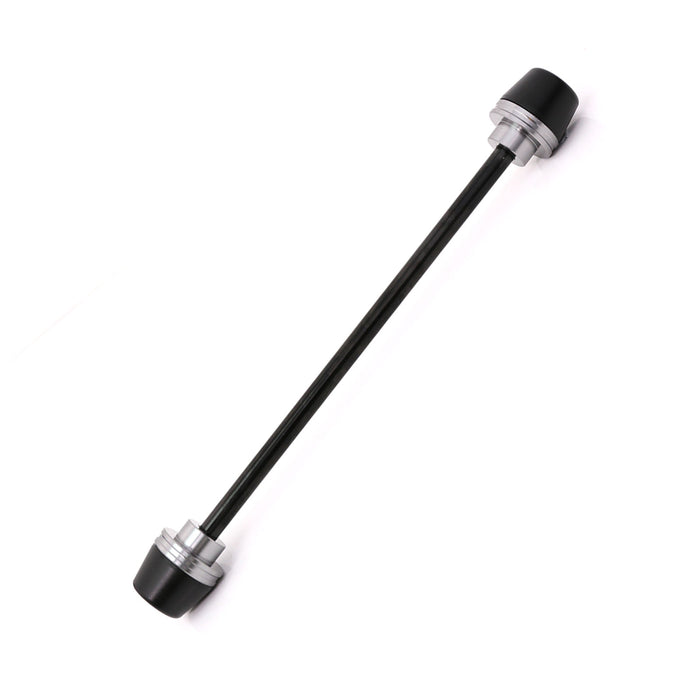Aluminum Delrin front axle fork sliders for Suzuki GSXR1000, GSX-R600, GSXR750 motorcycle by MC Motoparts, CNC machined for protection.
