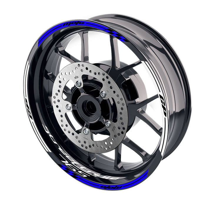 Fit Triumph Street Triple 765 R Logo Moto GP Check 17 inch Wheel Rim Sticker - MC Motoparts