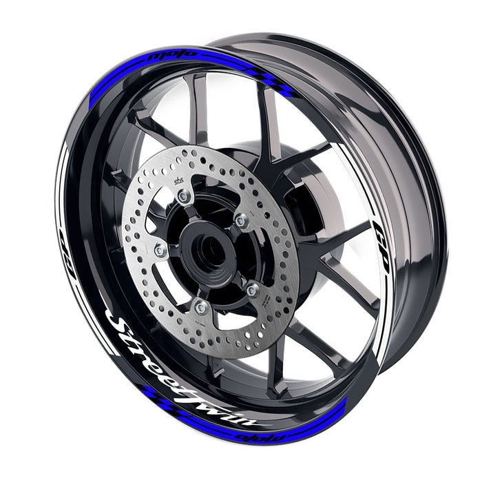Fit Triumph Street Twin Logo Moto GP Check 17 inch Wheel Rim Sticker - MC Motoparts