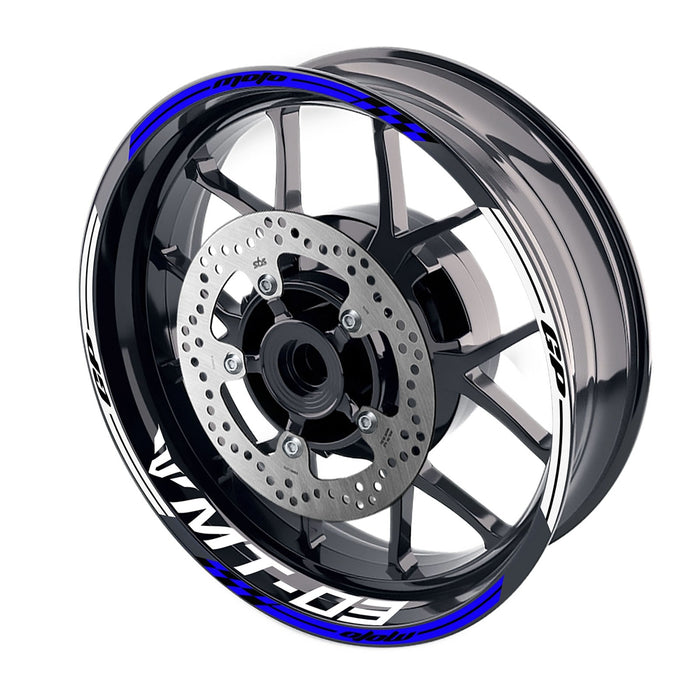 Fit Yamaha MT-03 Logo Moto GP Check 17 inch Wheel Rim Sticker - MC Motoparts