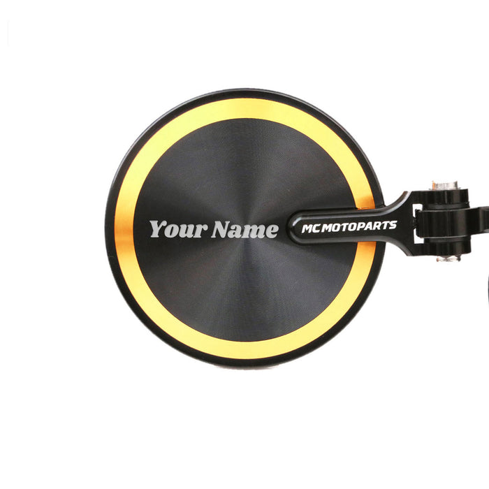 Fit Yamaha Reborn CNC Bar End Mirrors Round Folding Set - MC Motoparts
