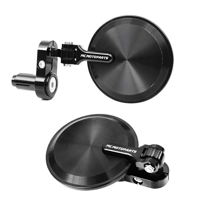 Fit Yamaha Reborn CNC Bar End Mirrors Round Folding Set - MC Motoparts