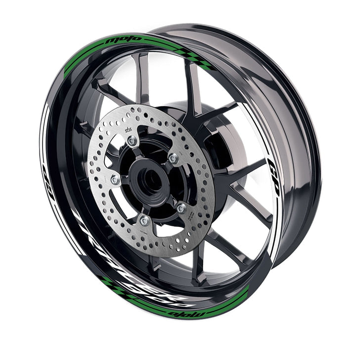 Yamaha Tracer 900 FJ-09 Moto GP wheel rim sticker by StickerBao, 17-inch decal with Moto GP logo on a motorcycle wheel rim