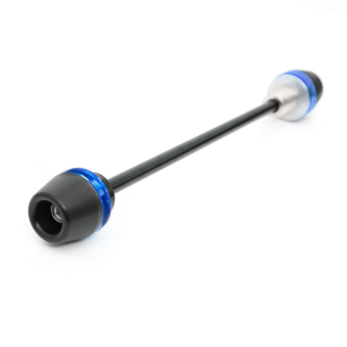 Aluminum Delrin front axle fork sliders for Yamaha YZF R6 05-16 and YZF R1 04-14, designed to protect the front forks.