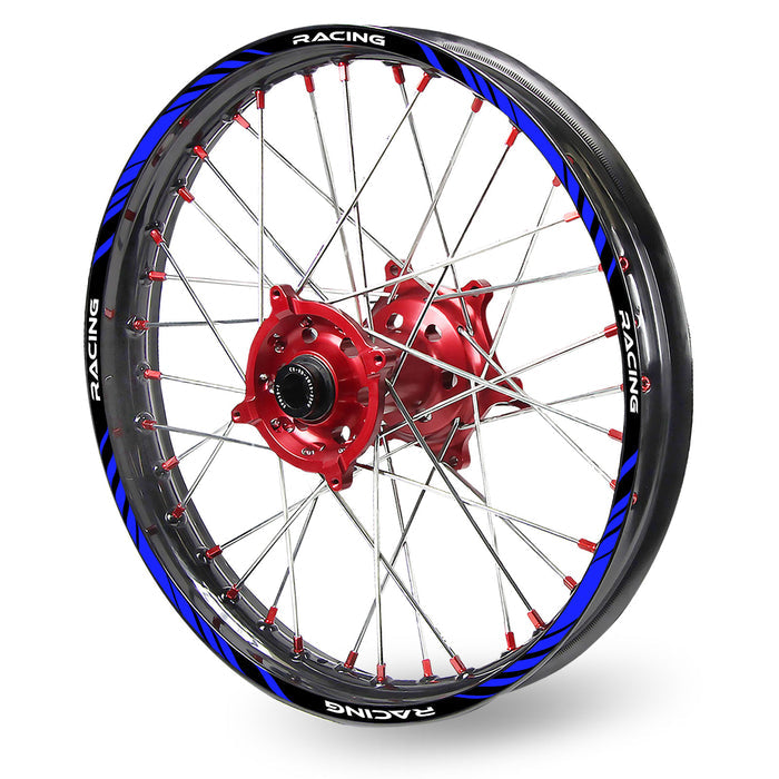 Blue Stripe wheel stickers for BETA 450 RS dirt bike rims, MX dirt bike rim decals from StickerBao.