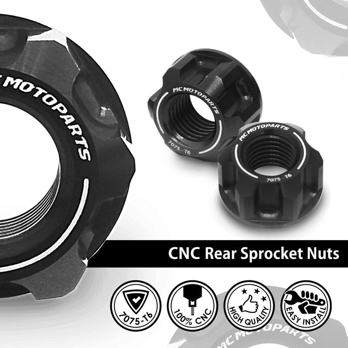 Fits Ducati Multistrada V4 1200 950 Billet M10 Rear Sprocket Nuts - MC Motoparts