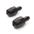 Black CNC bar ends for Honda CB 650F, 300R, 1100, and 1000R motorcycles, designed by MC Motoparts for enhanced handlebar grip.