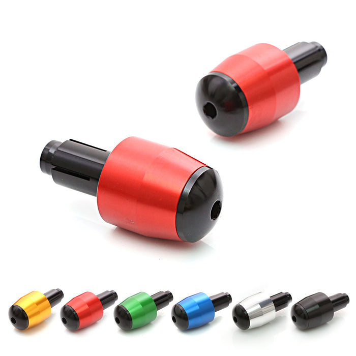 CNC aluminum bar ends for Honda CB 650F, 300R, 1100, 1000R motorcycle handlebars, black and red finish, by MC Motoparts