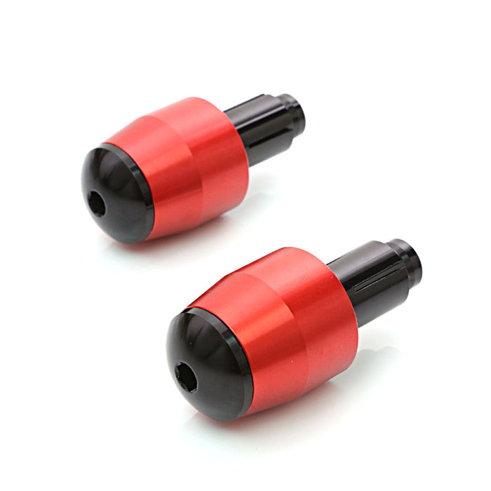 MC Motoparts CNC bar ends for Honda CB 650F, 300R, 1100, 1000R motorcycle handlebars in red with black accents.