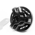 Black engraved oil filler cap with Honda CB logo for CB1000R, CB500X, CB500F, and CB600F motorcycles by MC Motoparts.