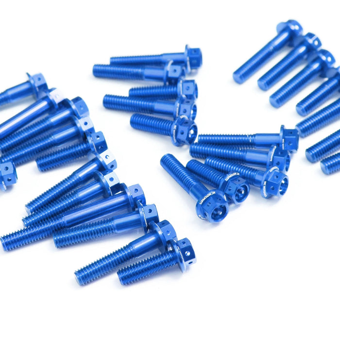 Blue Honda CB500F 2013-2019 CNC Crankcase Cover Bolt Kit