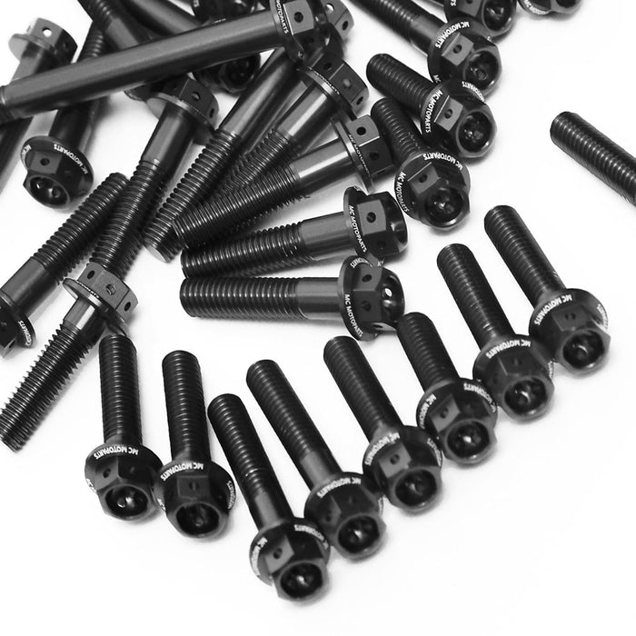 Black Honda CB600F Hornet 2007-2008 CNC Crankcase Cover Bolt Kit