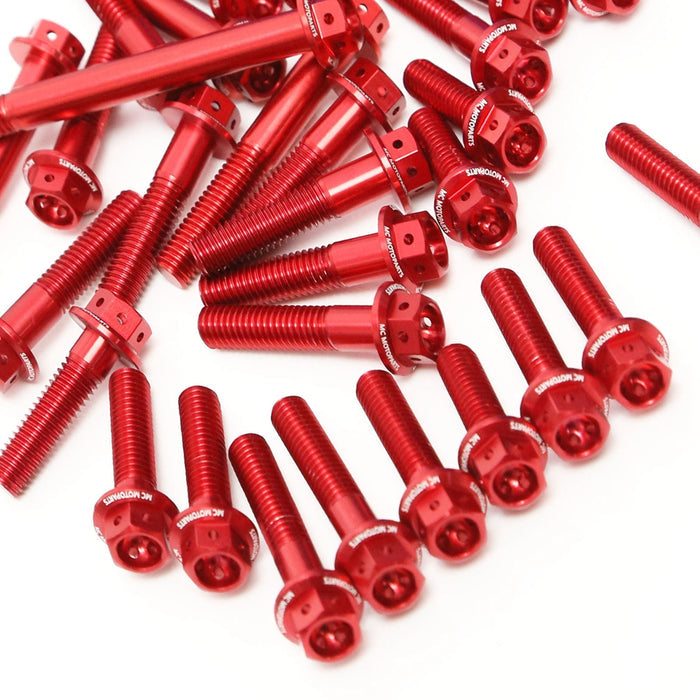 Red Honda CBR1000RR 2004-2005 CNC Crankcase Cover Bolt Kit