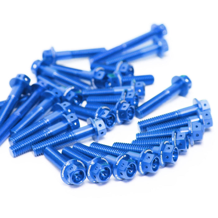 Blue Honda CBR1000RR 2015-2019 CNC Crankcase Cover Bolt Kit