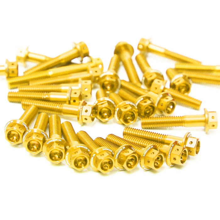 Gold Honda CBR600RR 2003-2004 CNC Crankcase Cover Bolt Kit
