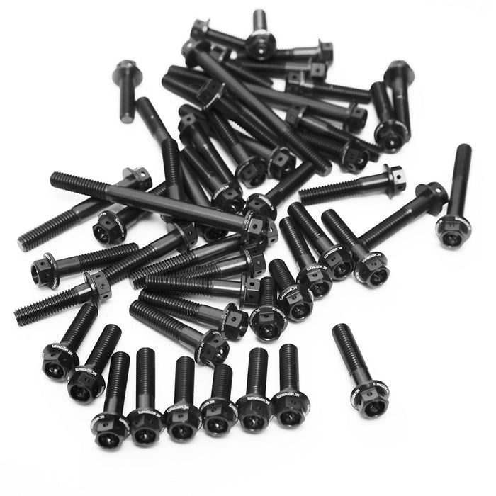 Black Honda CBR954RR 2002-2003 CNC Crankcase Cover Bolt Kit