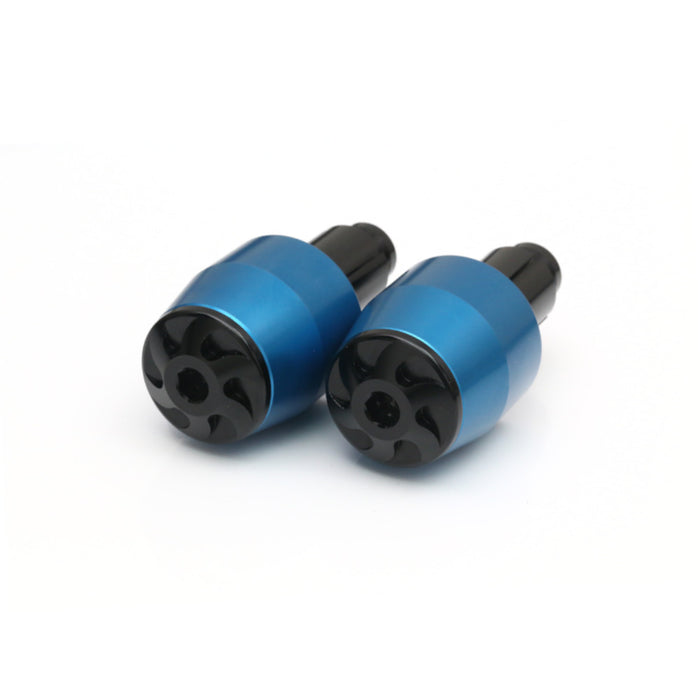 CNC Machined black bar ends for Kawasaki Z1000 Z750 Z900 motorcycle, designed by MC Motoparts, with detailed anodized finish.