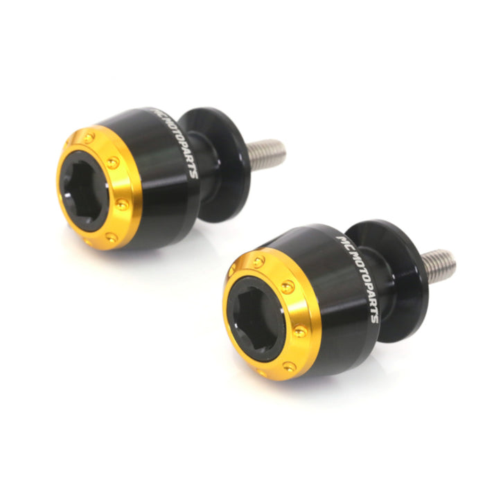 Fit Kawasaki ATOM 10mm Paddock Stand Swingarm Spools - MC Motoparts