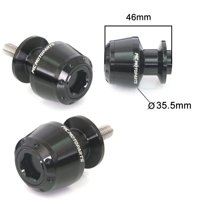 Fit Triumph ATOM 8mm Paddock Stand Swingarm Spools - MC Motoparts