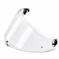Clear and light tint helmet visor for AGV K6 K6S motorcycle helmets by MC Motoparts, suitable for day and night riding.