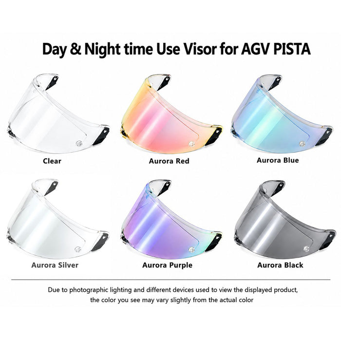 Light tint and clear replacement helmet visor for AGV PISTA GPR GPRR CORSA R RACE helmets by MC Motoparts.