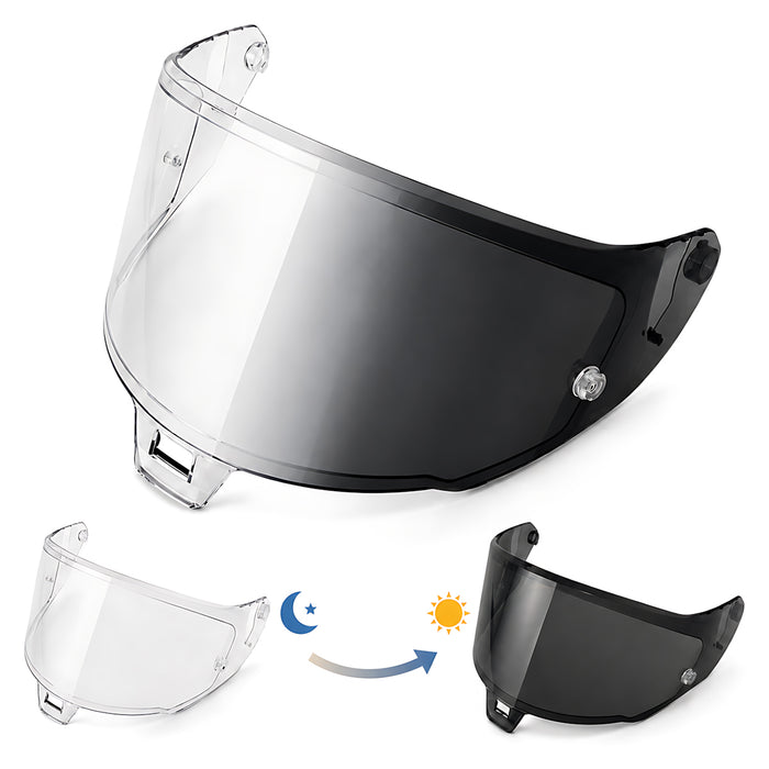 For Alpinestars SR10 Supertech Replacement Visor - Photochromic Visor – Clear to Dark Transition