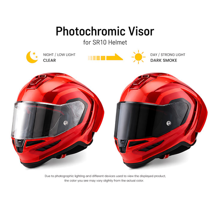 For Alpinestars SR10 Supertech Replacement Visor - Photochromic Visor – Clear to Dark Transition