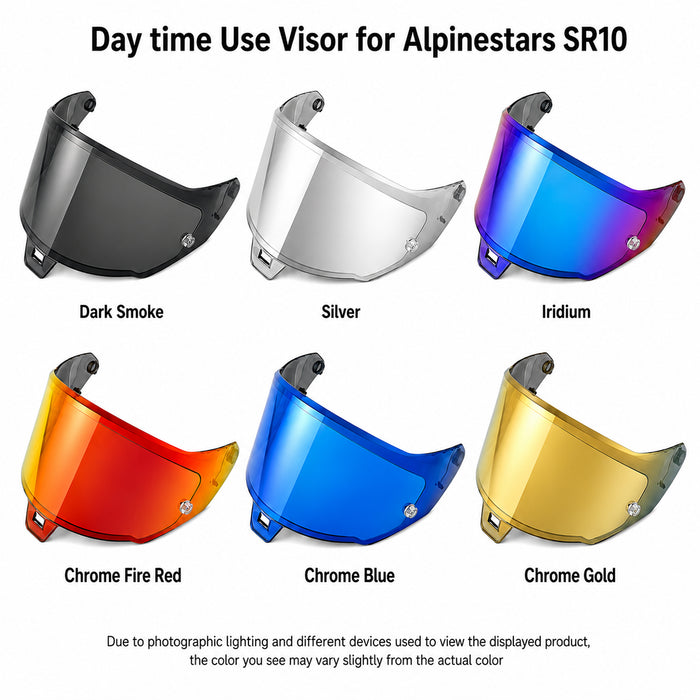 For Alpinestars SR10 Supertech Replacement Visor - Tinted & Spectra Mirror Finishes - Daytime Use Series