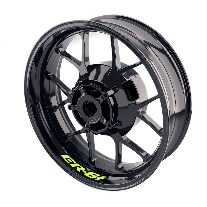 Kawasaki ER6F bike wheel stickers and rim decals set by StickerBao, designed for inner rim customization and wheel decoration.