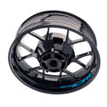 Kawasaki ZX10RR Ninja wheel rim sticker set by StickerBao, featuring bike model-specific inner rim decals on black wheels.