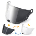 Photochromic LS2 Explorer helmet visor by MC Motoparts, clear to dark transition, designed for MX701 helmet.