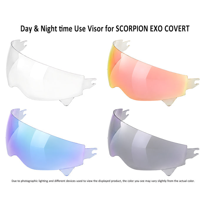 For SCORPION EXO Combat / 2 Covert-X Replacement Visor – Light Tint Finishes / Clear - Day & Night Use Series