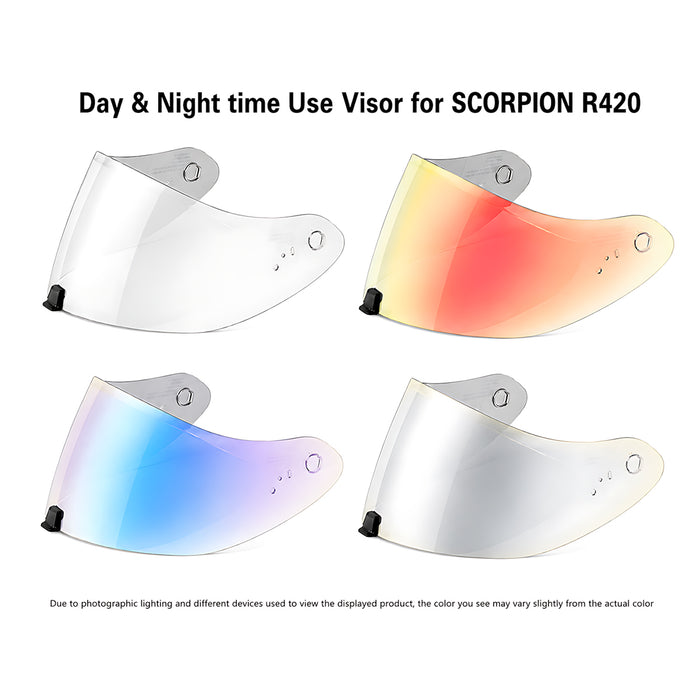 For SCORPION EXO R420 Replacement Visor – Light Tint Finishes / Clear - Day & Night Use Series