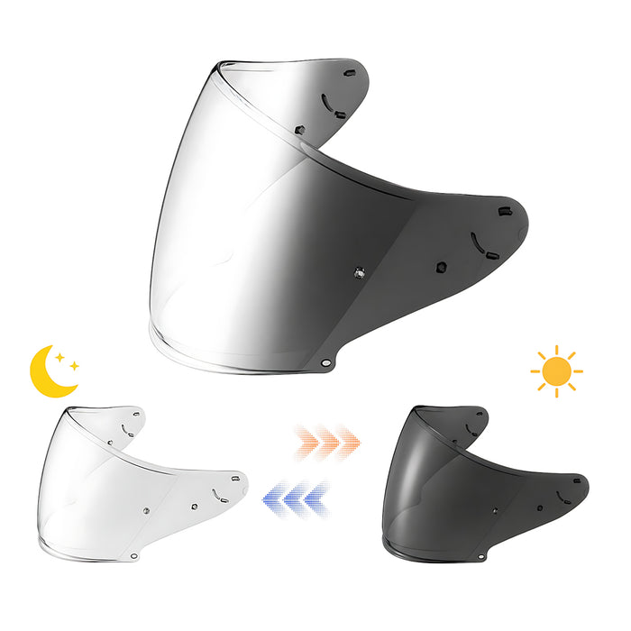 For Shoei J-Cruise1/2/3 J-Force 4 Replacement Visor (CJ-2/CJ-2SP) - Photochromic Visor – Clear to Dark Transition