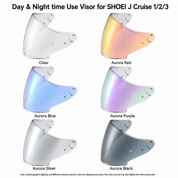 For Shoei J-Cruise1/2/3 J-Force 4 Replacement Visor (CJ-2/CJ-2SP) – Light Tint Finishes / Clear - Day & Night Use Series