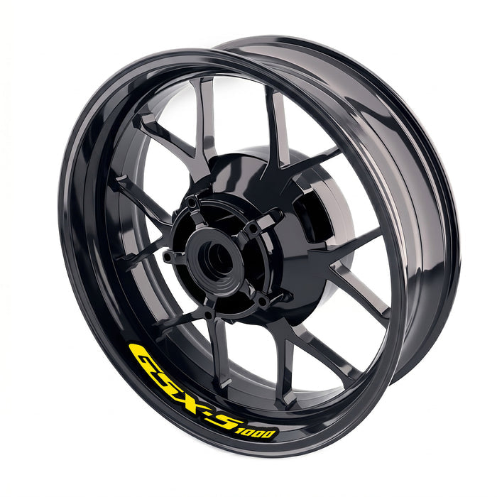 Suzuki GSXS 1000 wheel stickers and rim decals set by StickerBao, featuring bike model-specific inner rim sticker design.