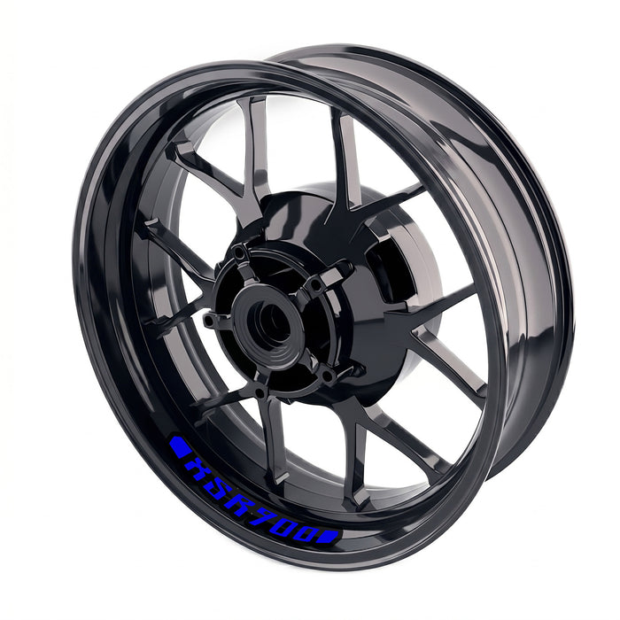 Yamaha XSR 900 wheel stickers and rim decals set by StickerBao, bike model-specific inner rim decal design for custom motorcycle look