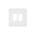Forum Lighting CUL-42501 2 Gang Kinetic Switch Surround For Slim Grid- White