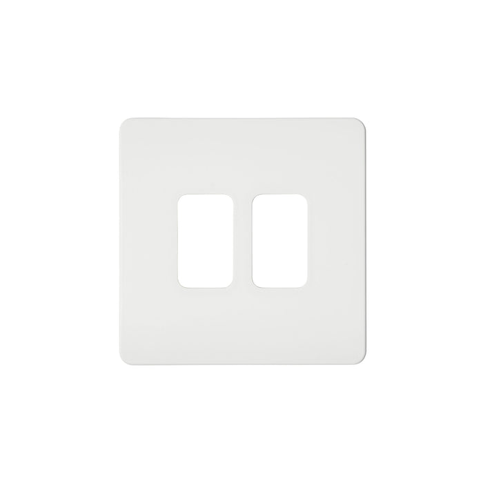 Forum Lighting CUL-42501 2 Gang Kinetic Switch Surround For Slim Grid- White