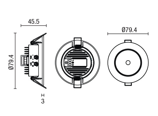 Forum Lighting ZN-35690-WHT Reno Recessed LED Downlighter with 360 Degree PIR Sensor – White