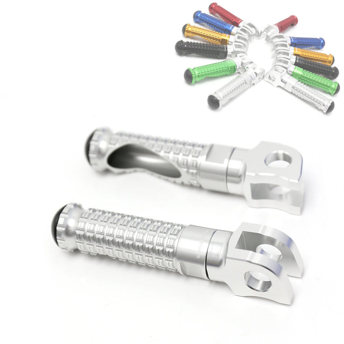 Pair of MC Motoparts standard foot pegs for BMW F800S R1200 S ST G650GS motorcycle, featuring durable metal construction.