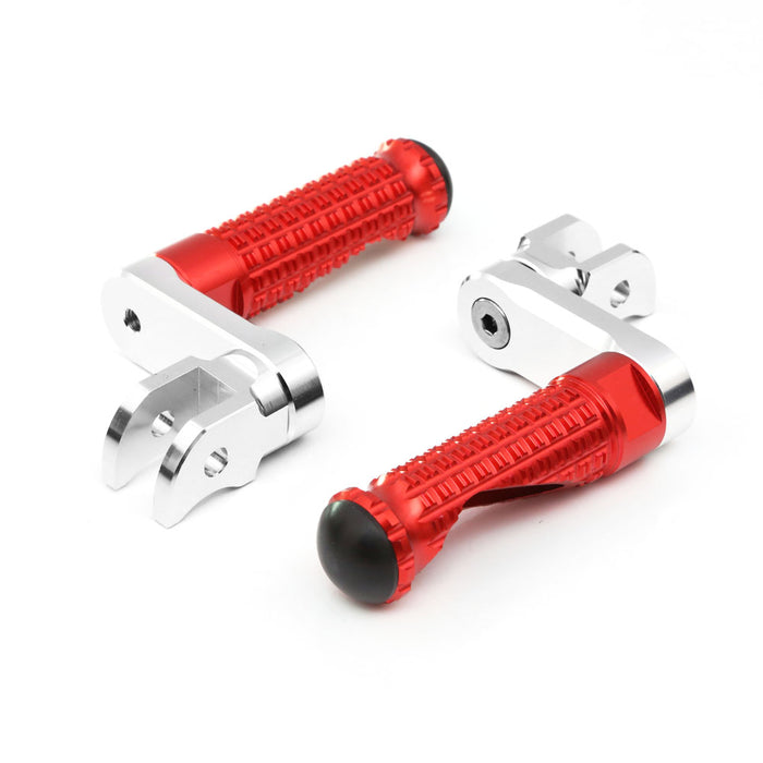 MC Motoparts 40mm extension foot pegs for BMW R nineT Scrambler and S1000RR, K1200R motorcycle lower footrest accessories.