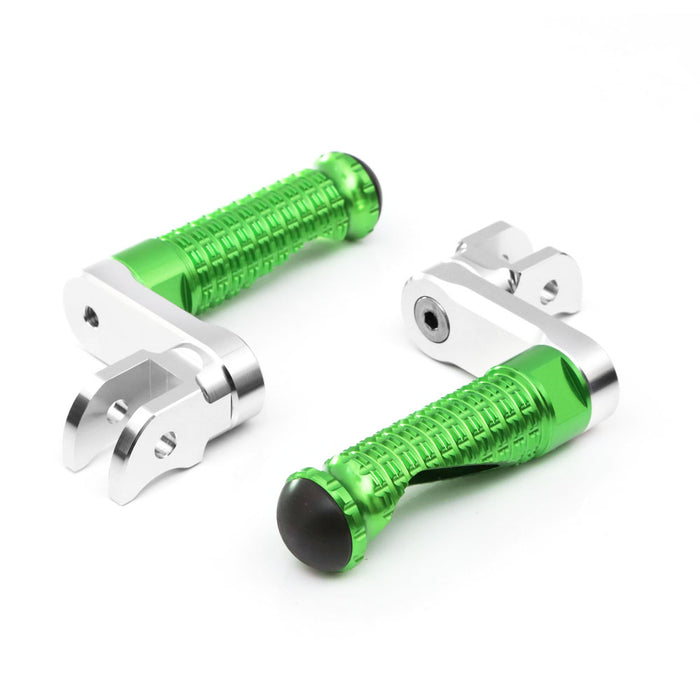 MC Motoparts 40mm extension front foot pegs for BMW R nineT Scrambler, S1000RR, K1200R motorcycle, durable metal design.