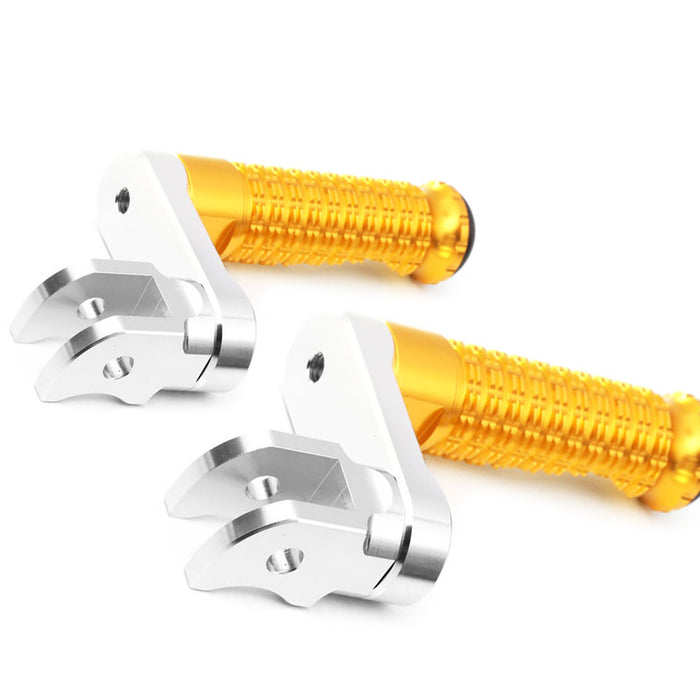 MC Motoparts 40mm extension foot pegs for CF MOTO M-PRO motorcycle, showing adjustable design and sturdy metal construction.