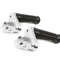 Black MC Motoparts 40mm extension foot pegs for CF MOTO M-PRO motorcycle, showing the extended, adjustable foot peg design.
