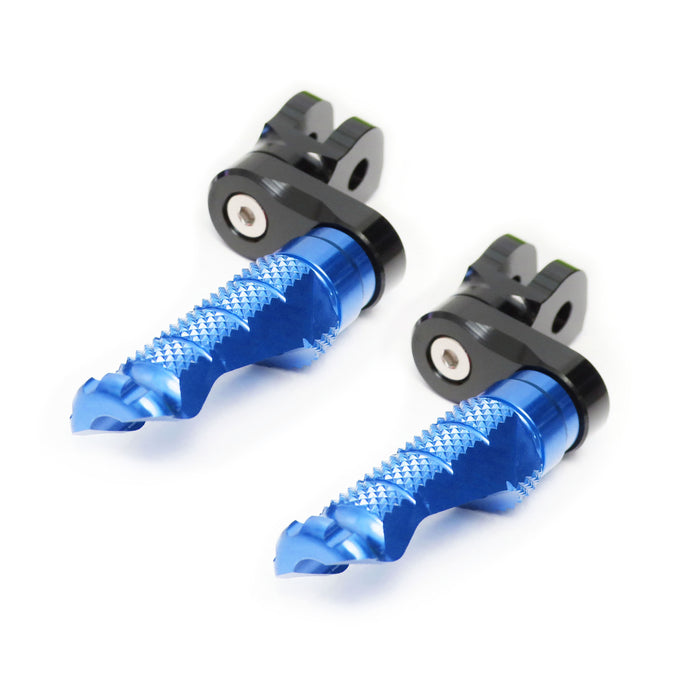 Front view of MC Motoparts 25mm adjustable extension foot pegs for CF MOTO R-FIGHT motorcycle.