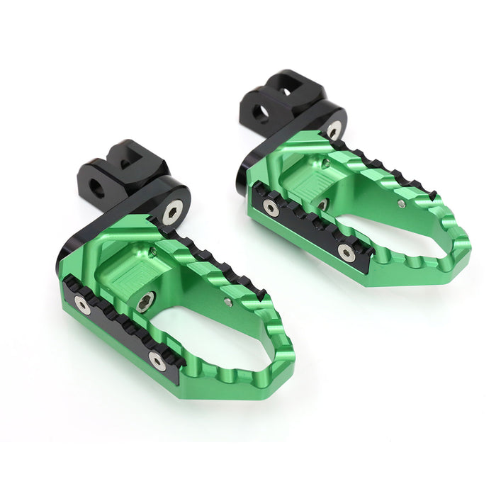 MC Motoparts 40mm extension foot pegs for Ducati DesertX, Multistrada V2 V4 S RS, black, durable motorcycle touring foot pegs.